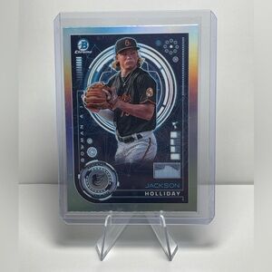2024 Bowman Chrome AI Refractor Jackson Holliday of the Baltimore Orioles card
